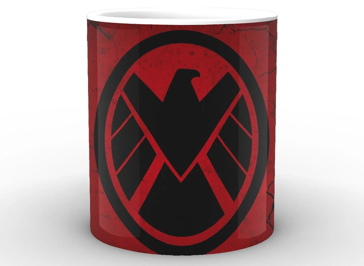 Кухоль Geek Land білі Агенти Щ.И.Т Agents of S.H.I.E.L.D. логотип на червоному тлі AS.02.008 - зображення 2