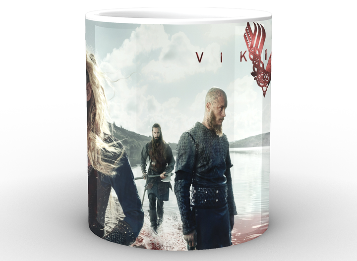Кухоль GeekLand біла Вікінги Vikings Лагерта, Ролло, Рагнат VK.02.006 - зображення 2