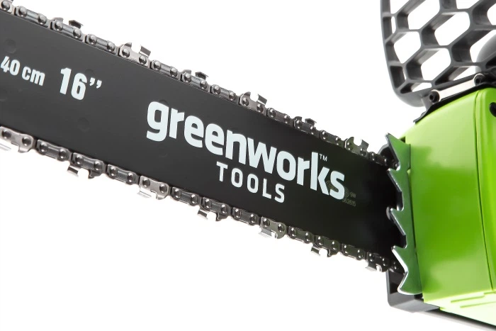 Аккумуляторная цепная пила Greenworks GD40CS40K2 c 2 АКБ 2 Ah и ЗУ - изображение 8