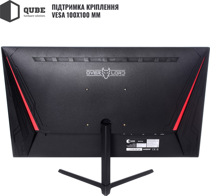 Монитор 23.8" QUBE Overlord (G24F144Plus) IPS FullHD 144Hz / Adaptive Sync / G-SYNC Compatible / FreeSync / Flicker-Free - изображение 9