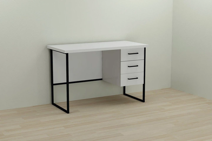 Компьютерный стол Ferrum-decor Гарри 76x100x70 черный ДСП Белое 32мм - Фото 1 Компьютерный стол Ferrum-decor Гарри 76x100x70 черный ДСП Белое 32мм - изображение 1