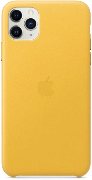 Панель Apple Leather Case для Apple iPhone 11 Pro Max Meyer Lemon (MX0A2) - зображення 3
