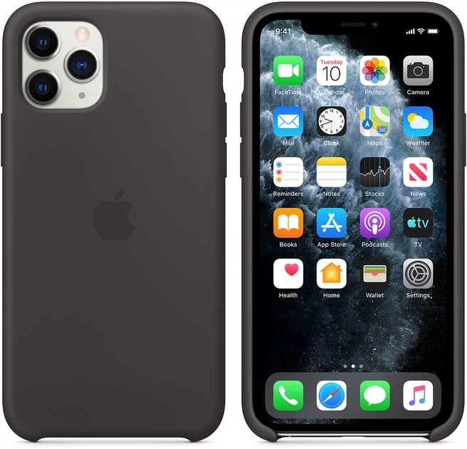 Панель Apple Silicone Case для Apple iPhone 11 Pro Black (MWYN2) - зображення 6