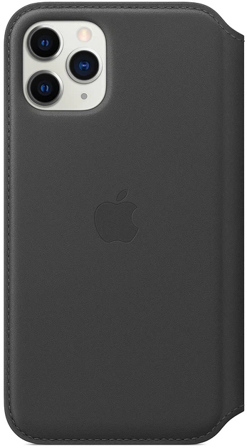 Etui z klapką Apple Leather Folio do Apple iPhone 11 Pro Black (MX062) - obraz 2
