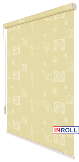 Ролета тканинна INROLL Есо-Mini 62,5х165 см Ikea Світло-жовтий 2083 - зображення 2