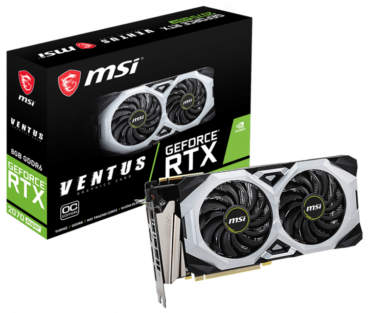 Видеокарта MSI PCI-Ex GeForce RTX 2070 Super Ventus OC 8GB GDDR6