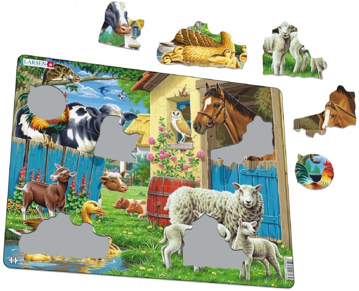 Puzzle Larsen Maxi Zwierzęta na farmie (FH23) (7023852117064) - obraz 2