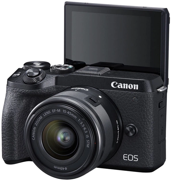 Фотоапарат Canon EOS M6 Mark II + 15-45 IS STM + EVF Kit Black
