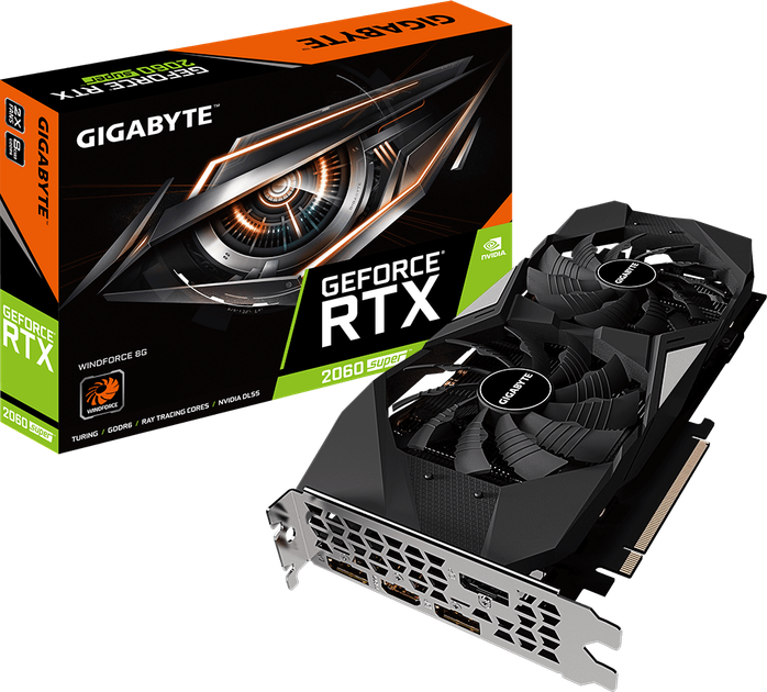 Відеокарта GIGABYTE GeForce RTX2060 SUPER 8192Mb WINDFORCE (GV-N206SWF2-8GD) - Фото 8 Відеокарта GIGABYTE GeForce RTX2060 SUPER 8192Mb WINDFORCE (GV-N206SWF2-8GD) - зображення 8