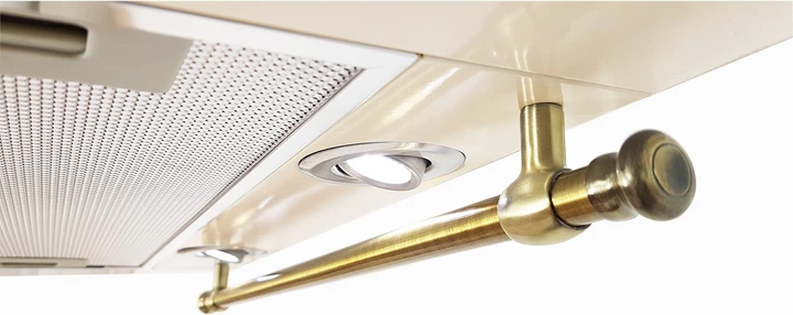 Вытяжка Luxor Fantom 2 мотора 1000 м3 F 60 Rustik KUP Glass LED + гофротруба в комплекте бежевое стекло , шампань, слоновая кость - Фото 2 Вытяжка Luxor Fantom 2 мотора 1000 м3 F 60 Rustik KUP Glass LED + гофротруба в комплекте бежевое стекло , шампань, слоновая кость - изображение 2