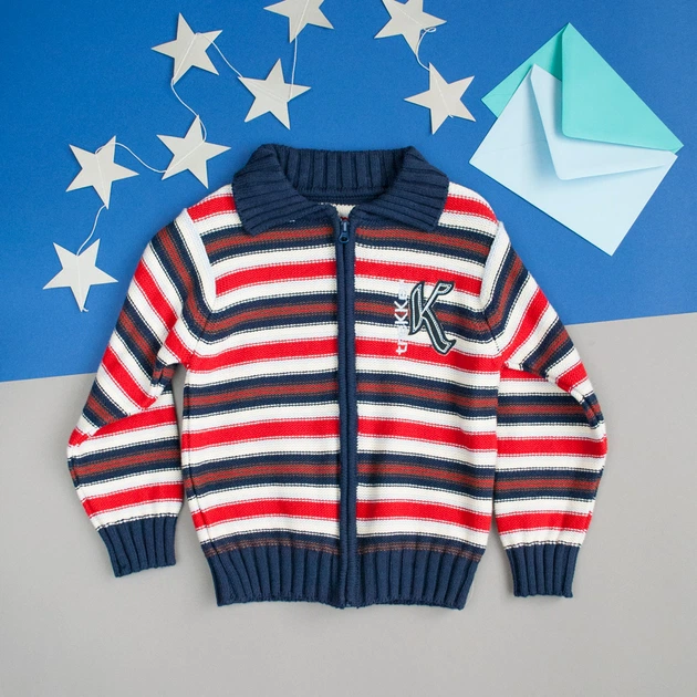 Кофта для мальчика Baby First 14179 98 см Красный - Фото 1 Кофта для мальчика Baby First 14179 98 см Красный - изображение 1