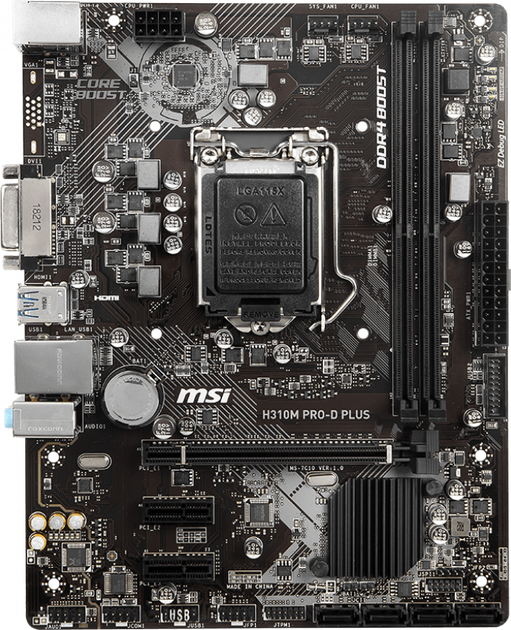 Материнская плата MSI H310M Pro-D Plus (s1151, Intel H310, PCI-Ex16 ...