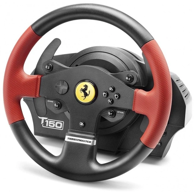 Руль ThrustMaster T150 Ferrari Wheel with Pedals (4160630) - Фото 2 Руль ThrustMaster T150 Ferrari Wheel with Pedals (4160630) - изображение 2
