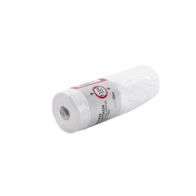 Плівка захисна з малярною стрічкою 1100 мм * 30м INTERTOOL KT-0802 - Фото 2 Плівка захисна з малярною стрічкою 1100 мм * 30м INTERTOOL KT-0802 - зображення 2