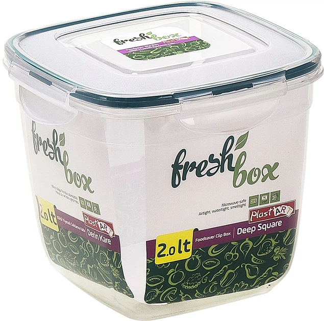 Контейнер квадратный Irak Plastik Fresh Box 2 л Прозрачный (5236kmd) - изображение 2