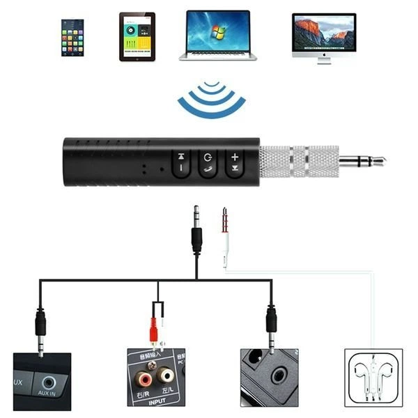 Мини Bluetooth приемник AUX Audio 3,5 мм беспроводный ресивер для автомагнитолы гарнитура (AvitoTECH, BT-450) - изображение 10