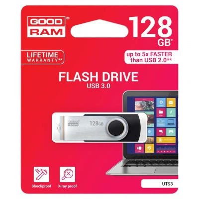 USB флеш накопитель Goodram 128GB UTS3 Twister Black USB 3.0 (UTS3-1280K0R11) - Фото 3 USB флеш накопитель Goodram 128GB UTS3 Twister Black USB 3.0 (UTS3-1280K0R11) - изображение 3
