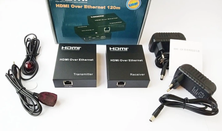 Удлинитель HDMI видео сигнала по UTP кабелю TCP / IP по одной витой паре передатчик преобразователь HDMI Extender 120M rj45 по локальной сети CAT5e ( AY40 ) - Фото 7 Удлинитель HDMI видео сигнала по UTP кабелю TCP / IP по одной витой паре передатчик преобразователь HDMI Extender 120M rj45 по локальной сети CAT5e ( AY40 ) - изображение 7