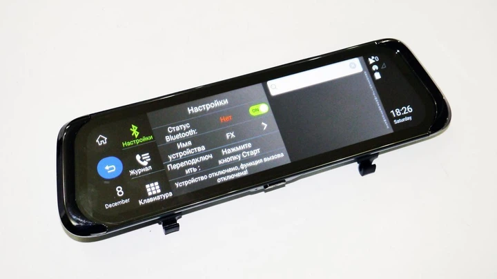 Зеркало регистратор DVR E05 10" сенсор 2 камеры GPS навигатор WiFi 16Gb Android 3G - изображение 6