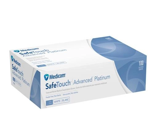 Перчатки нитриловые SAFETOUCH PLATINUM WHITE MEDICOM (БЕЛЫЕ) M - изображение 1