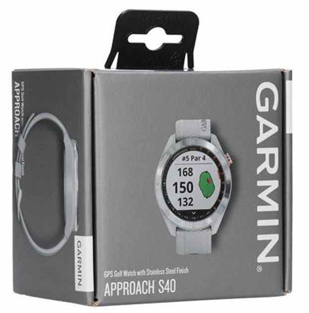 Часы для гольфа Garmin Approach S40 Stainless Steel with