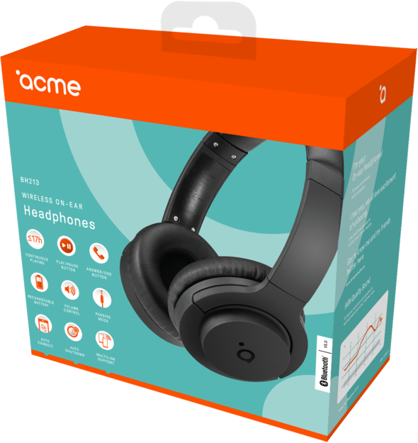 Наушники Acme BH213 Wireless On-Ear Headphones (4770070881095) - Фото 8 Наушники Acme BH213 Wireless On-Ear Headphones (4770070881095) - изображение 8