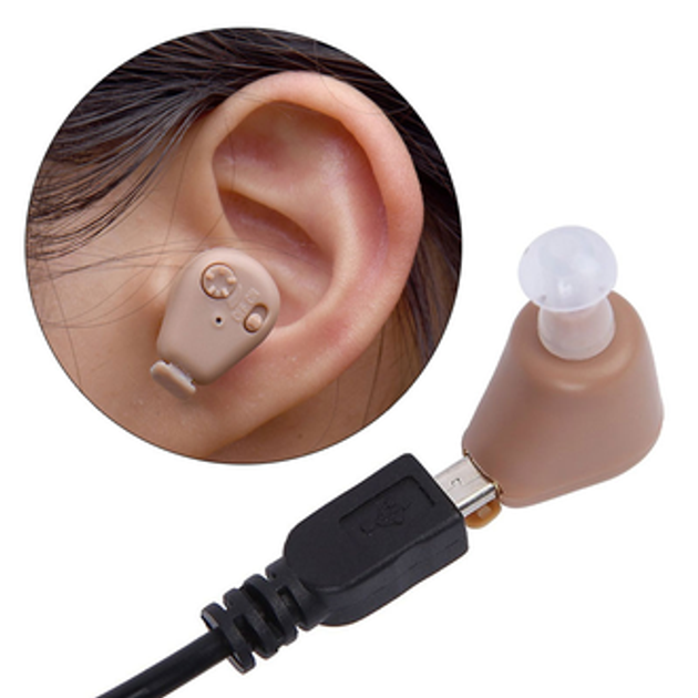 Акумуляторний внутрішньовушний аналоговий слуховий апарат із зарядним пристроєм Axon Powertone K-88 - зображення 2
