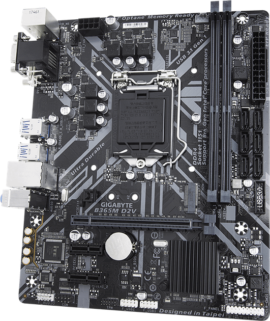 Материнская плата Gigabyte B365M D2V (s1151, Intel B365, PCI-Ex16) - изображение 2