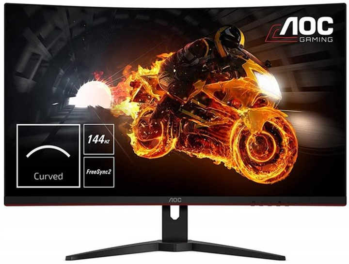 Монитор AOC 31.5" CQ32G1 VA Black Curved; 2560х1440 (144 Гц), 300 кд/м2, 1 мс, DisplayPort, 2хHDMI - изображение 2