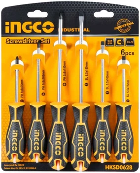 Набор отверток INGCO INDUSTRIAL 6 предметов (HKSD0628)