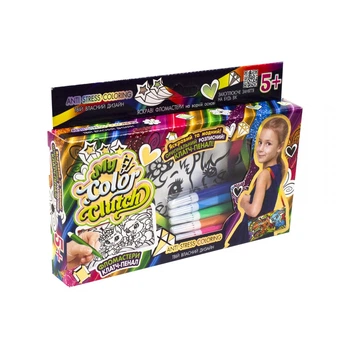 Набор для творчества My Color Clutch клатч-пенал-раскраска Кролик и белочка укр Dankotoys (CCL-02-01U) (100278)