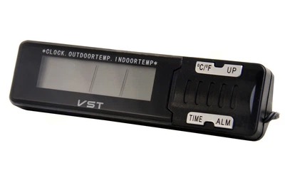 Внутренний и наружный термометр с часами VST-7065