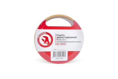 Скотч двосторонній Intertool 50 мм х 5 м пропілен (KT-0951)