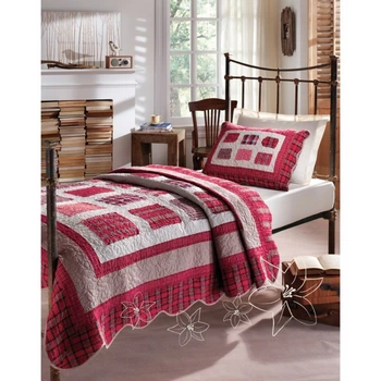 Покрывало с наволочкой Karaca Home Cheery Patchwork хлопок 90% полиэст 180*260 (3120)