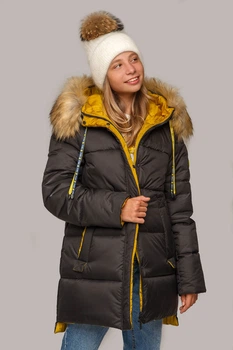 Куртка Miorichi Ліза 52 Чорний з бежевим (01097-black52)