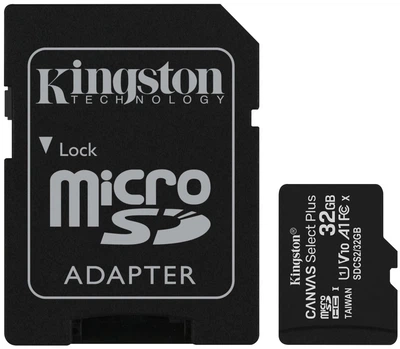 Карта памяти Kingston microSDHC 3х32GB Canvas Select Plus Class 10 UHS-I U1 V10 A1 + SD-адаптер (740617298895)
