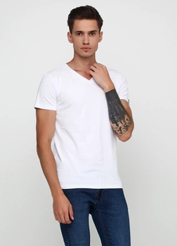 Футболка "Only Man" (95-TSH-3-02-V-white/small-black-back-XXXL)
