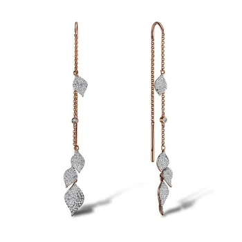 Серьги из красного золота с бриллиантами 1552882
