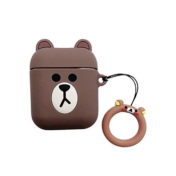 Чехол для Apple AirPods Alitek Коричневый медведь + держатель -Refurbished (88699y)