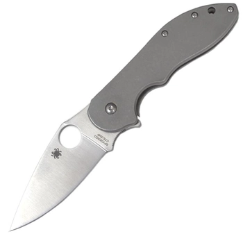 Нож складной Spyderco Domino Titan (длина: 19см, лезвие: 8см), silver