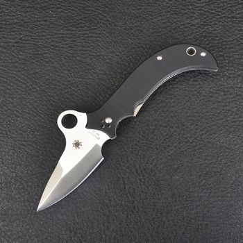 Нож складной Spyderco Khalsa (длина: 17.5см, лезвие: 8см), черный