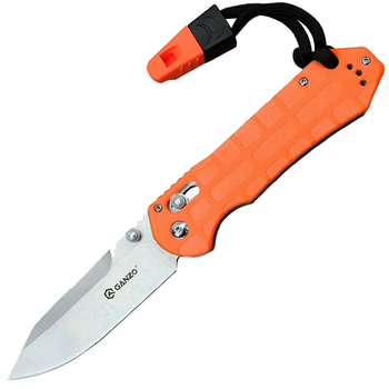 Нож складной Ganzo G7452P-WS (длина: 210мм, лезвие: 90мм, сатин), оранжевый