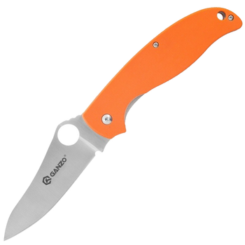 Нож складной Ganzo G734 (длина: 210мм, лезвие: 89мм, сатин), оранжевый