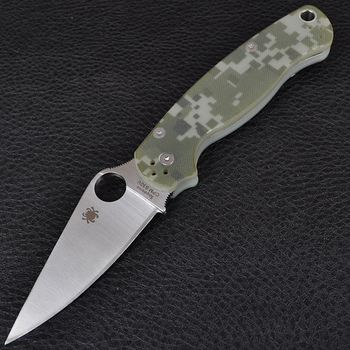 Нож складной SPYDERCO Para-Military С81 (длина: 21.0см, лезвие: 8.7см), камуфляжный