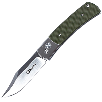 Нож складной Ganzo G7471 (длина: 210мм, лезвие: 92мм, сатин), зеленый