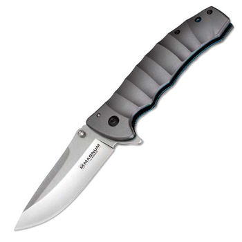 Нож складной Boker Magnum Blue Drop (длина: 221мм, лезвие: 93мм), серый