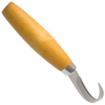 Ніж-ложкорез фіксований Mora Woodcarving Hook Knife 164 (довжина 160мм, лезо: 50мм), береза