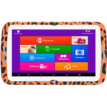 Детский планшет Monsterpad Леопард для детей от 3-4 лет Оранжево-Черный
