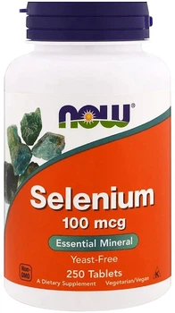 Suplement diety Now Foods Selen 100 mcg 250 tabletek (733739014825)