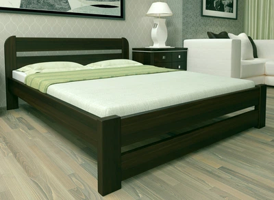 Двуспальная Кровать из дерева сосна 120*200 Престиж MECANO цвет Венге 19MKR029
